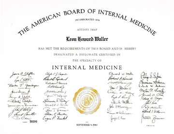 About Dr. Leon Waller Internal Medicine Diploma